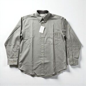 Munsingwear Mens Olive Green Long-Sleeve Button-Up Shirt Size L